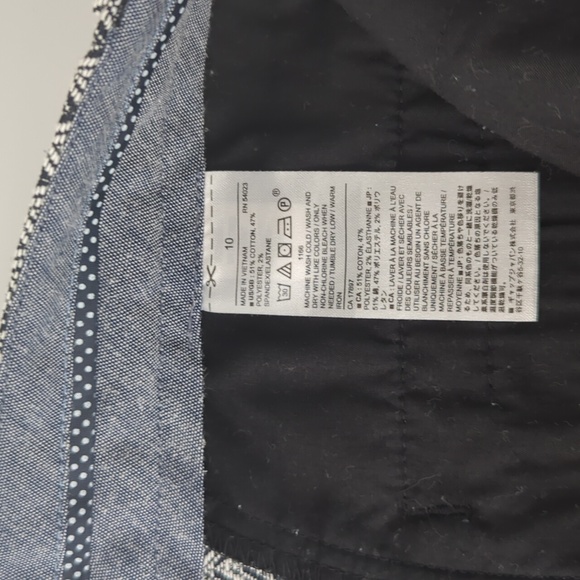 Banana Republic Tailored Shorts Black White 5" size 10 - Picture 3 of 7